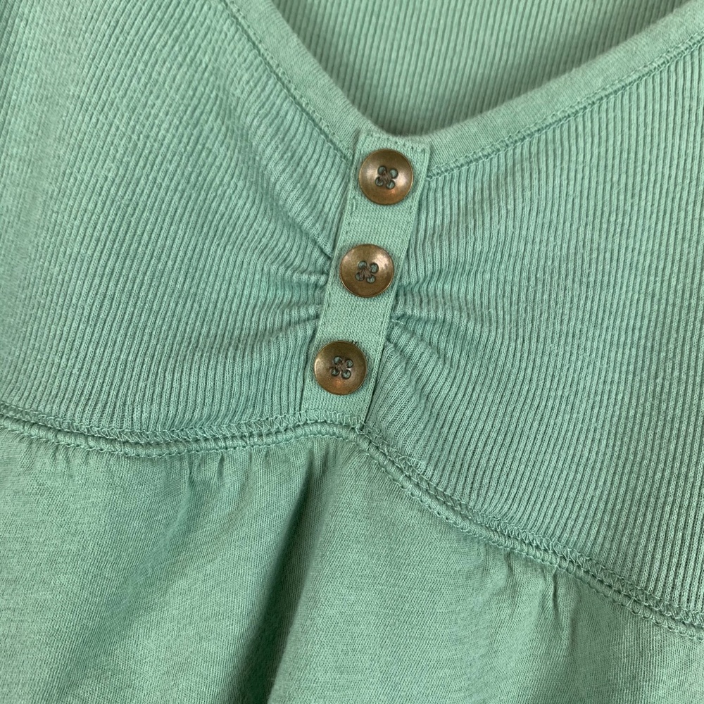 Old Navy‎ Teal Tiered Ruffle Tank Top Sz Small - Picture 3 of 5